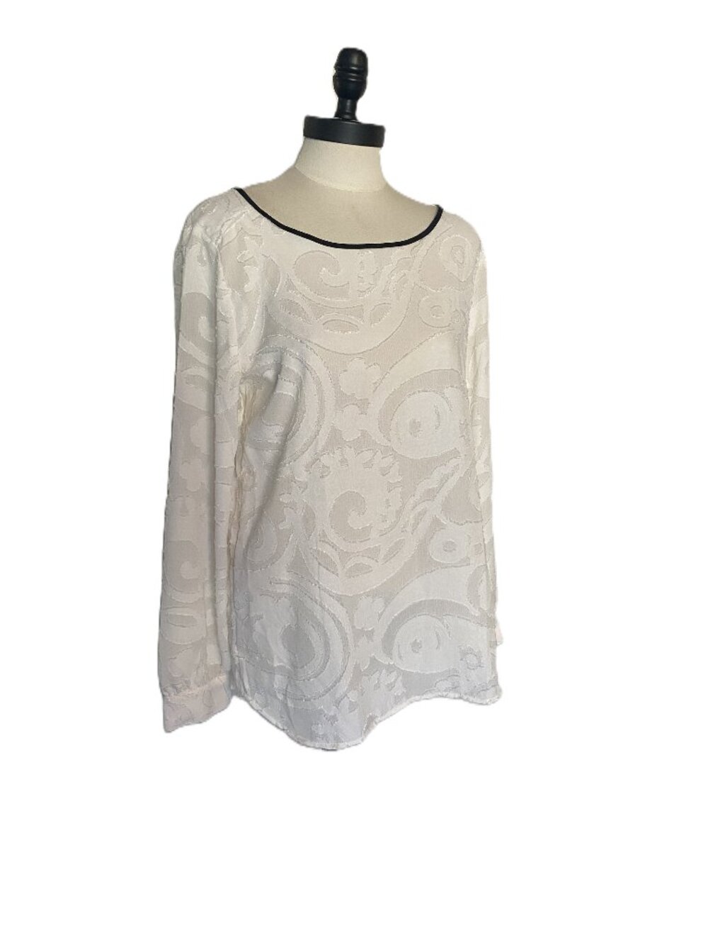 LOFT OUTLET Cream Floral Top sz M